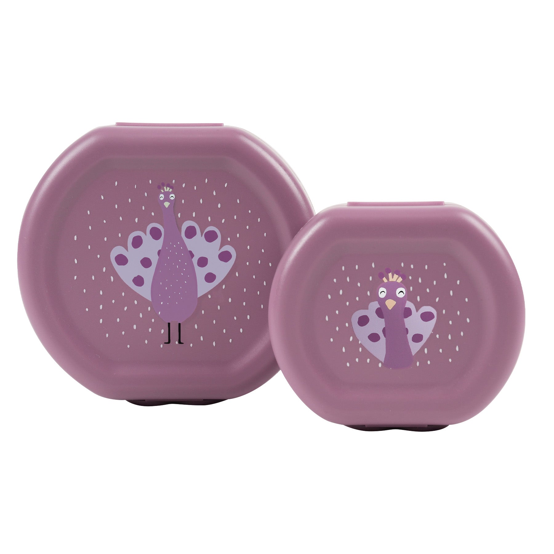 Snackbox met clip - 2 stuks - Mrs. Peacock