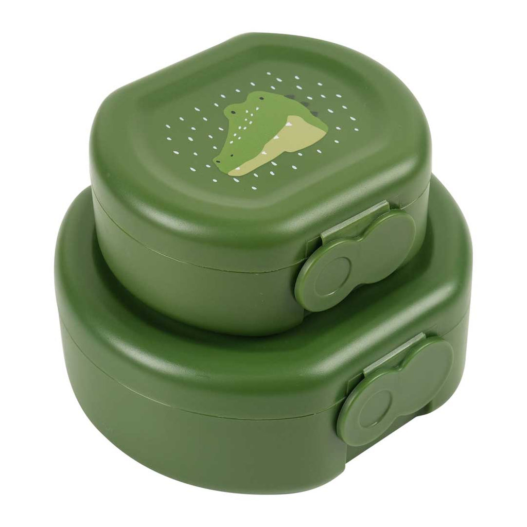 Snackbox met clip - 2 stuks - Mr. Alligator