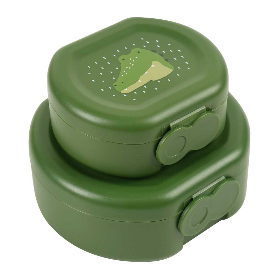 Snackbox met clip - 2 stuks - Mr. Alligator