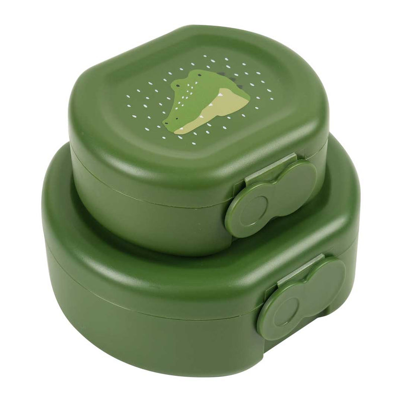 Snackbox met clip - 2 stuks - Mr. Alligator