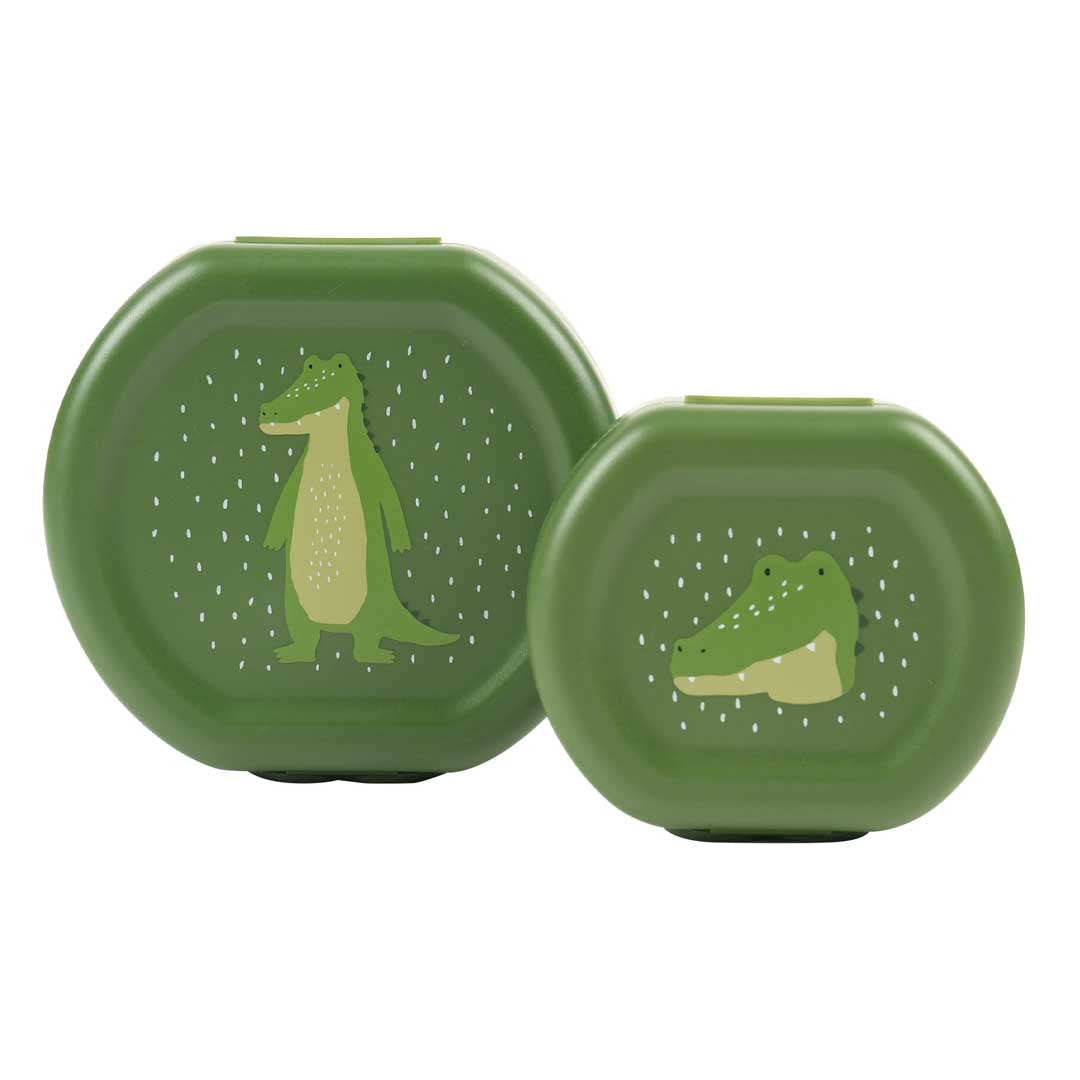 Snackbox met clip - 2 stuks - Mr. Alligator