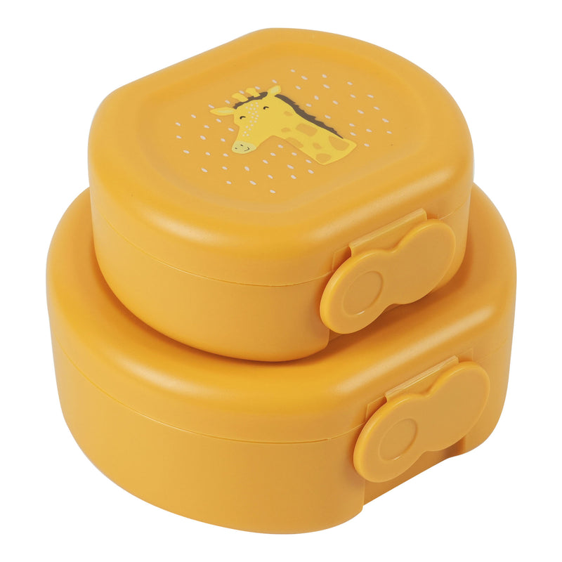 Snackbox met clip - 2 stuks - Mr. Giraffe