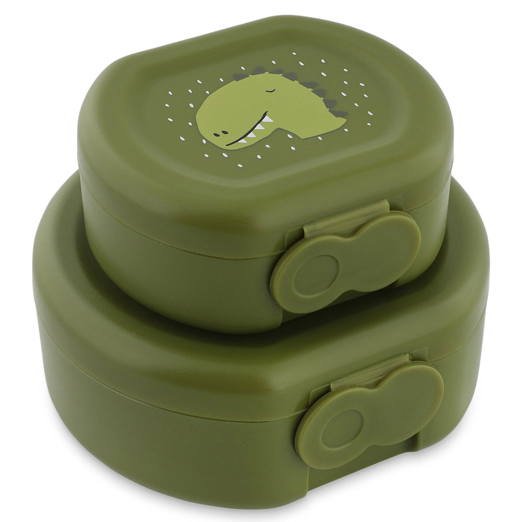 Snackbox met clip - 2 stuks - Mr. Dino