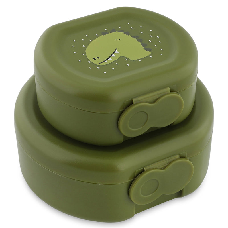 Snackbox met clip - 2 stuks - Mr. Dino