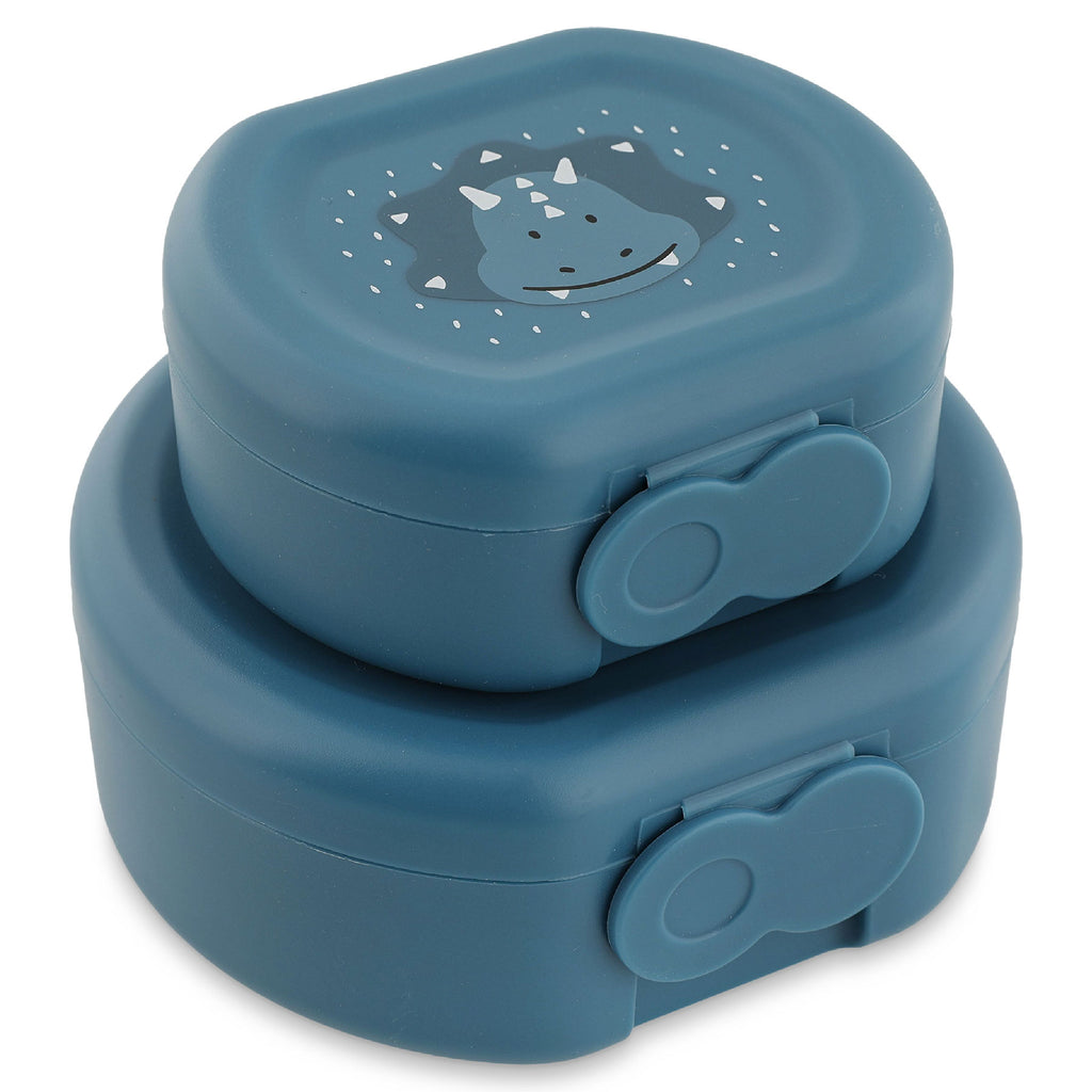 Snackbox met clip - 2 stuks - Mr. Triceratops