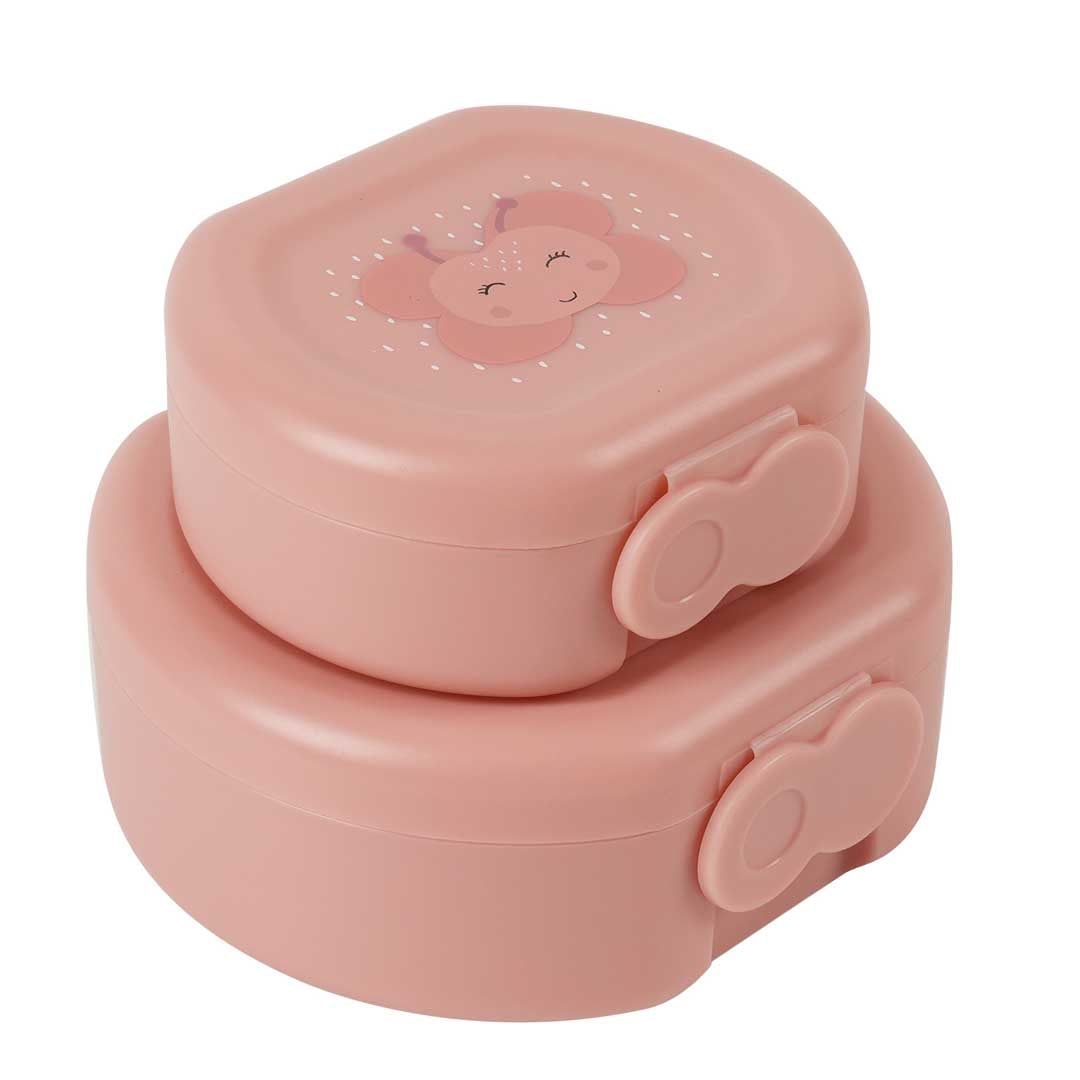 Snackbox met clip - 2 stuks - Mrs. Butterfly