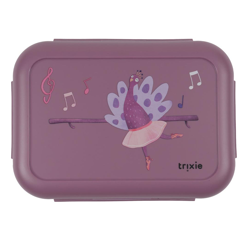 Brooddoos met clips - Ballerina Mrs. Peacock