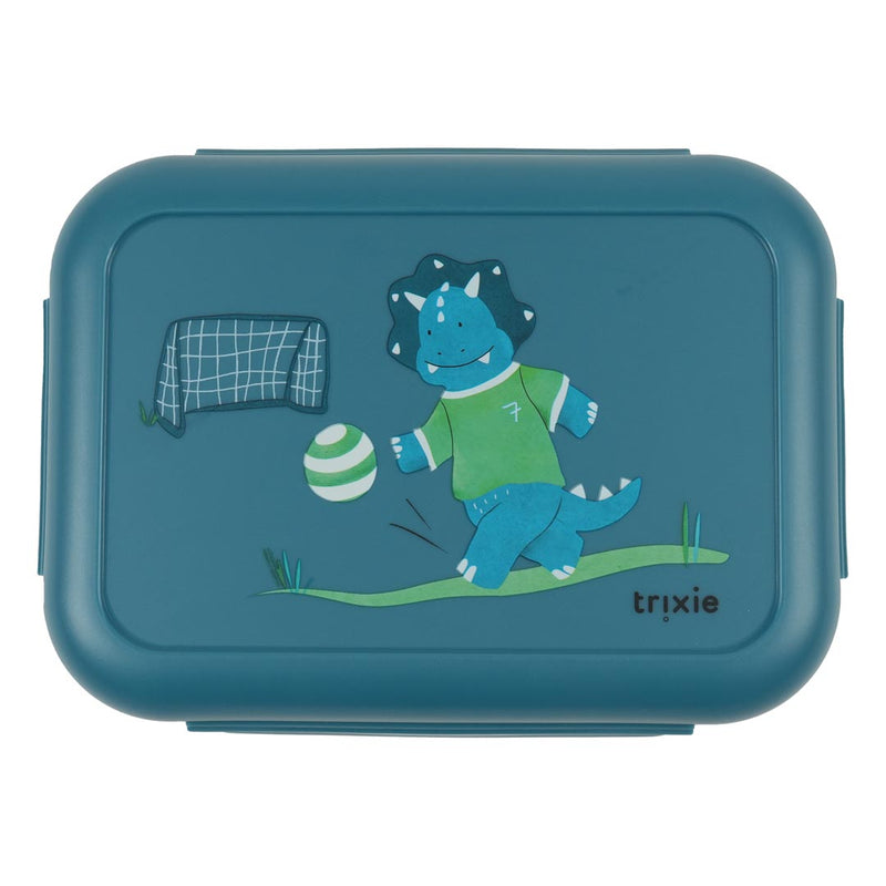Brooddoos met clips - Ballplayer Mr. Triceratops