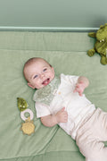 Trixie playtime with Mr. Dino teething toy