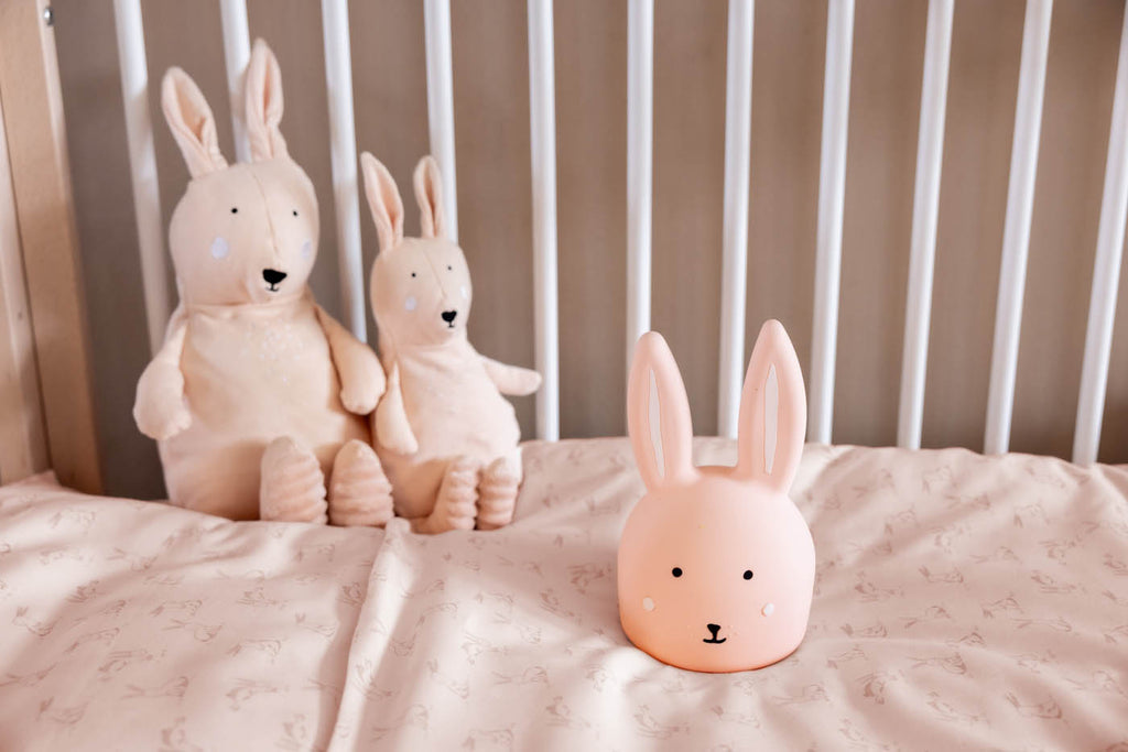 Trixie bedtime with Mrs. Rabbit night light