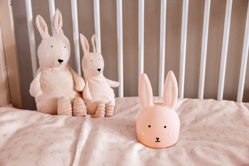 Trixie bedtime with Mrs. Rabbit night light