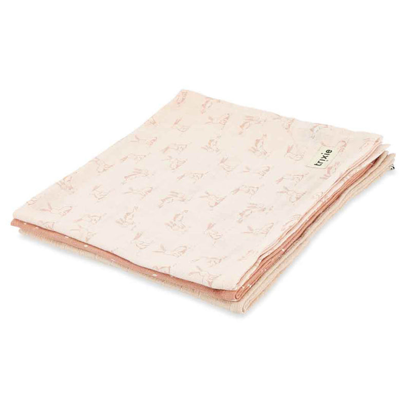 Tetra doeken 3-pack mix | 55x55cm - Rosy Rabbit