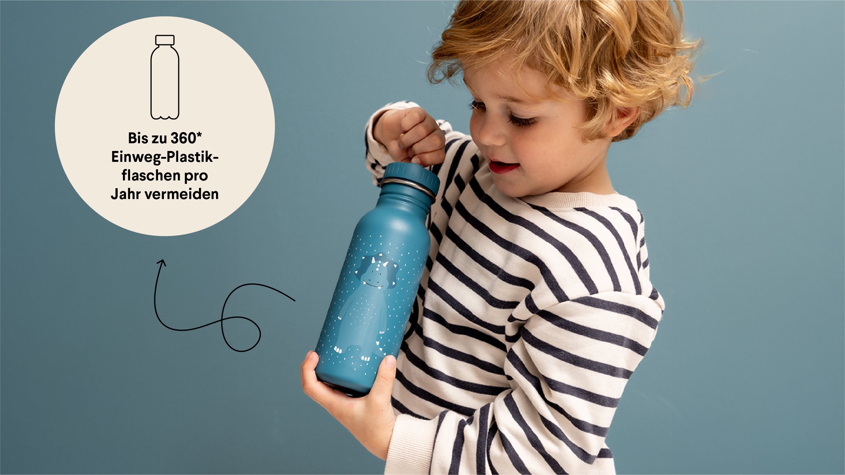 Trixie banner recycled materials bottles